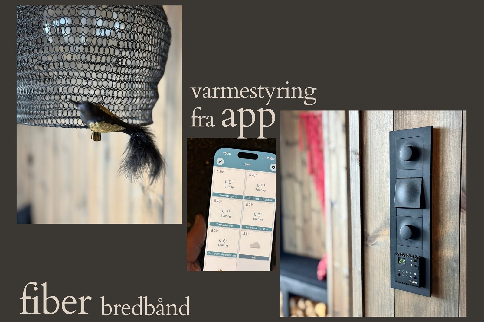 Varmestyring fra app fiber bredbånd Galleribilde