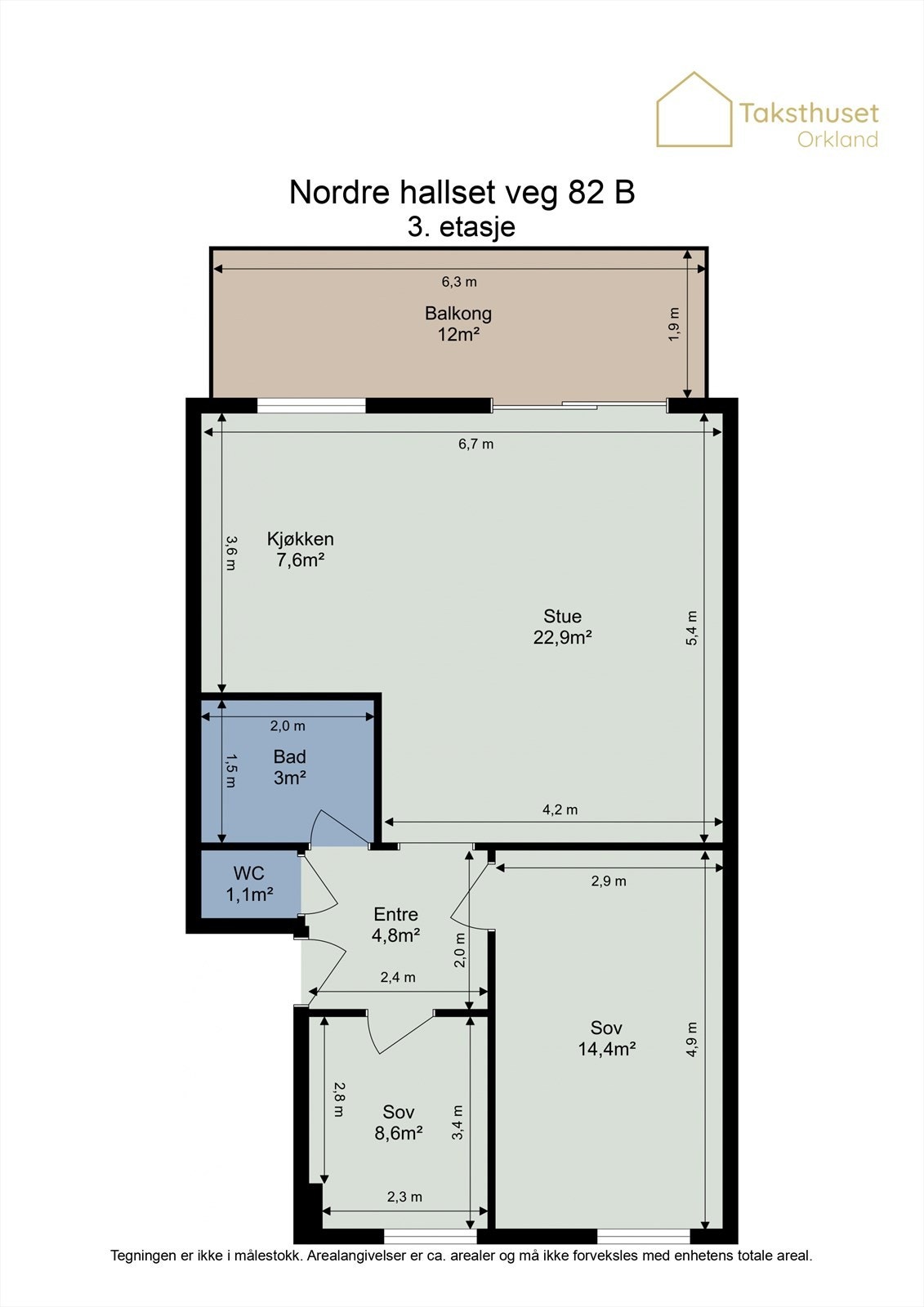 Planskisse 3. etasje Galleribilde