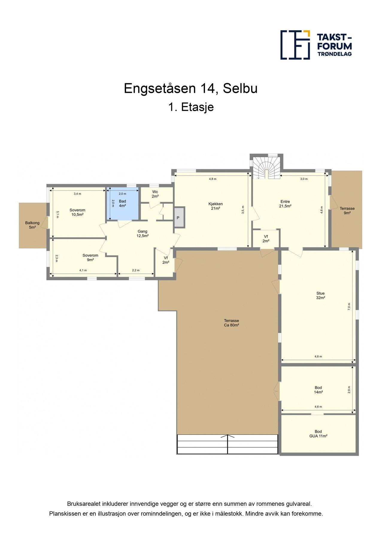Planskisse 1. etasje. Galleribilde