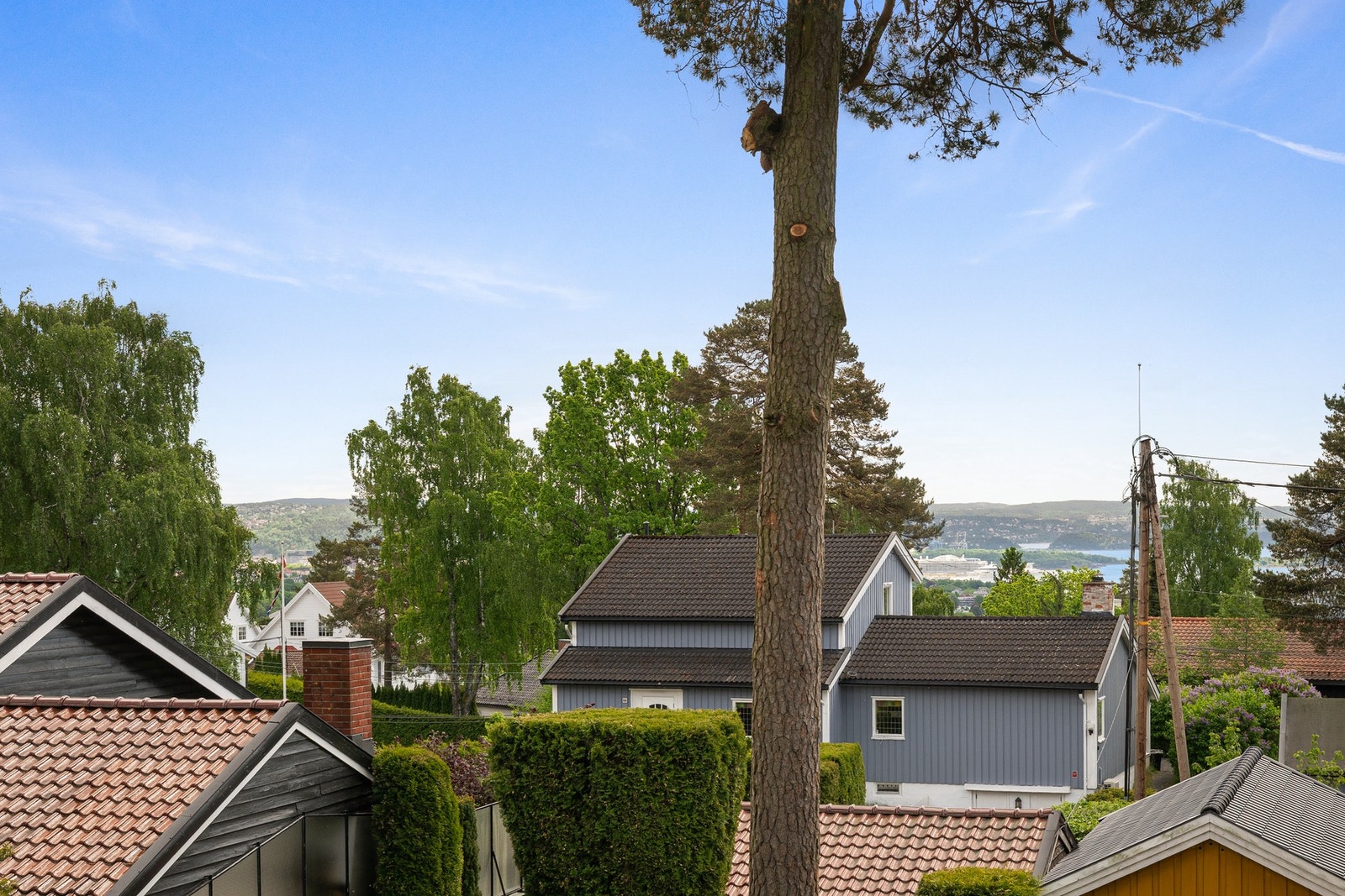 Koselig utsyn samt skimter fjorden Galleribilde
