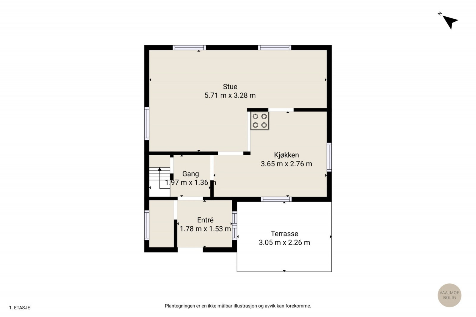 Plantegning 1.etasje Galleribilde