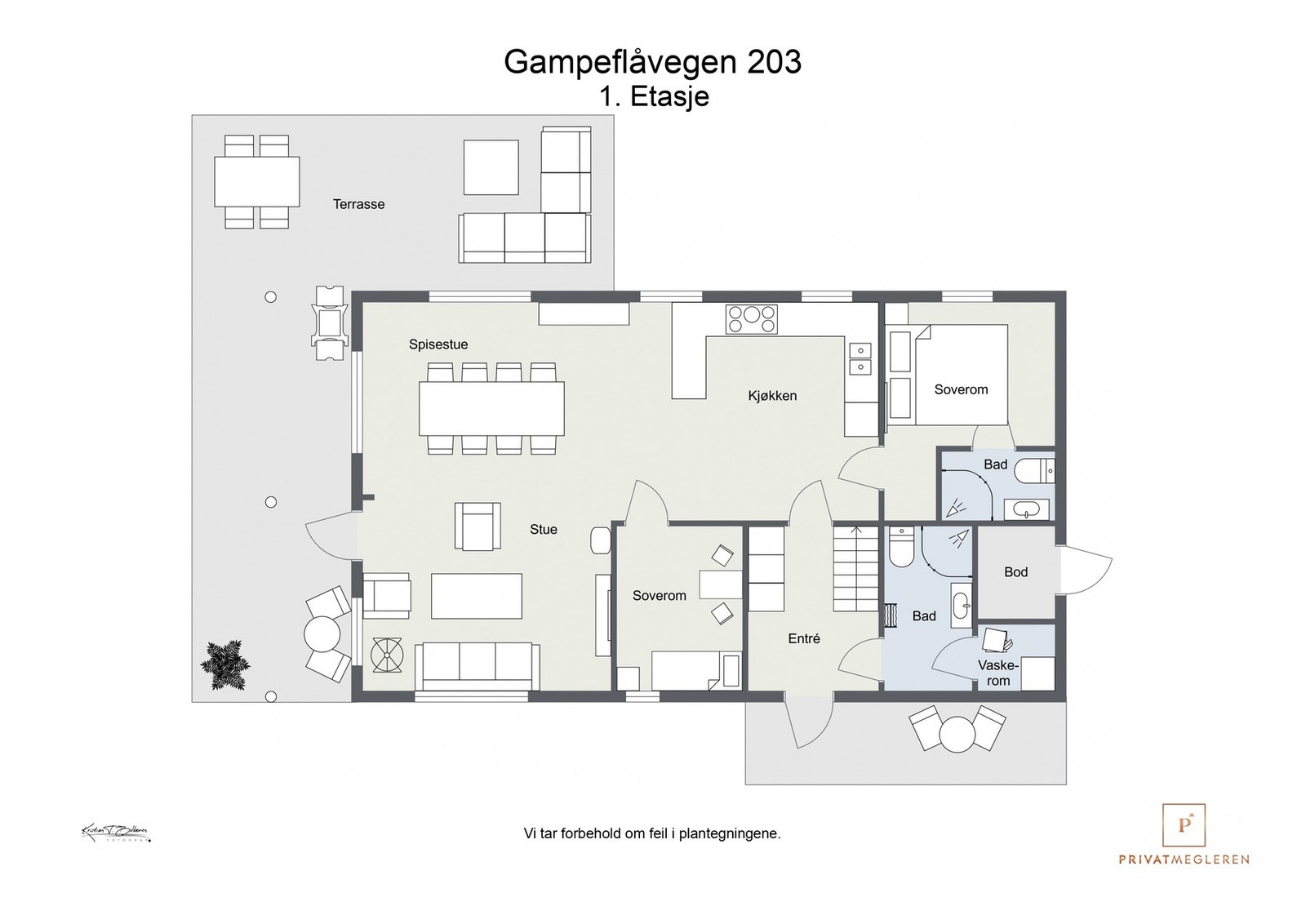 Plantegning 1. etasje Galleribilde