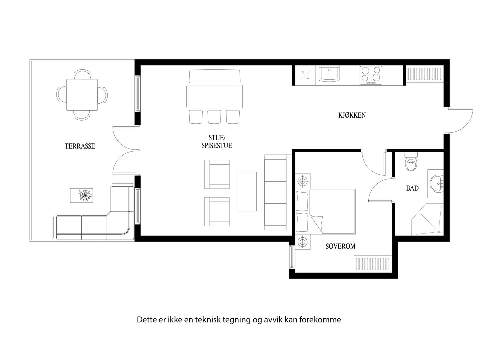 Planløsning for leiligheten Galleribilde