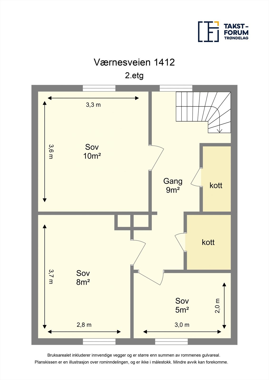 Planløsning 2. etasje Galleribilde