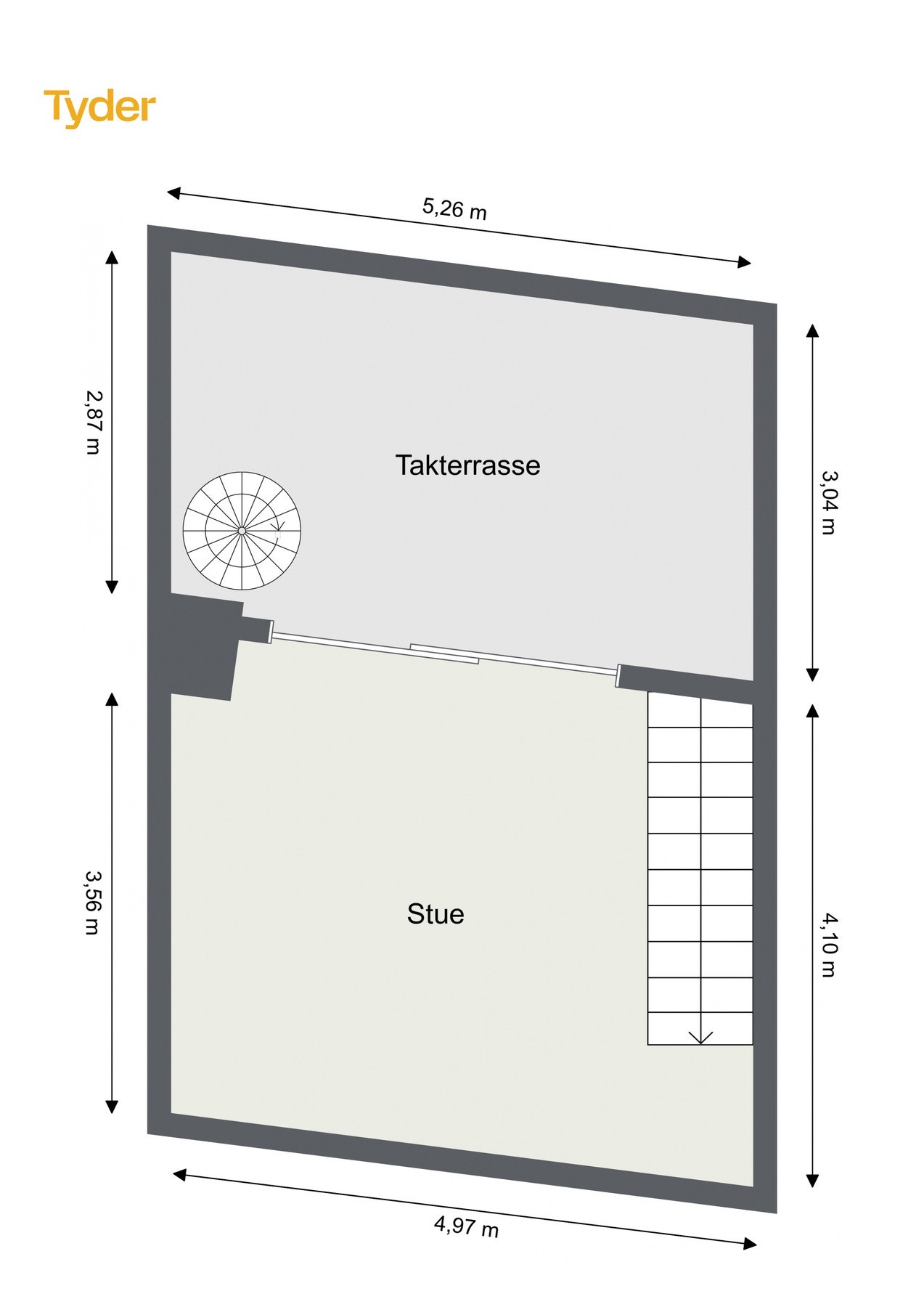 Plantegning 7.etasje/ loft. Galleribilde