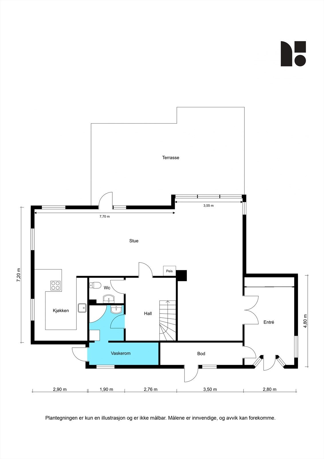 Plantegning 1. etasje. Galleribilde