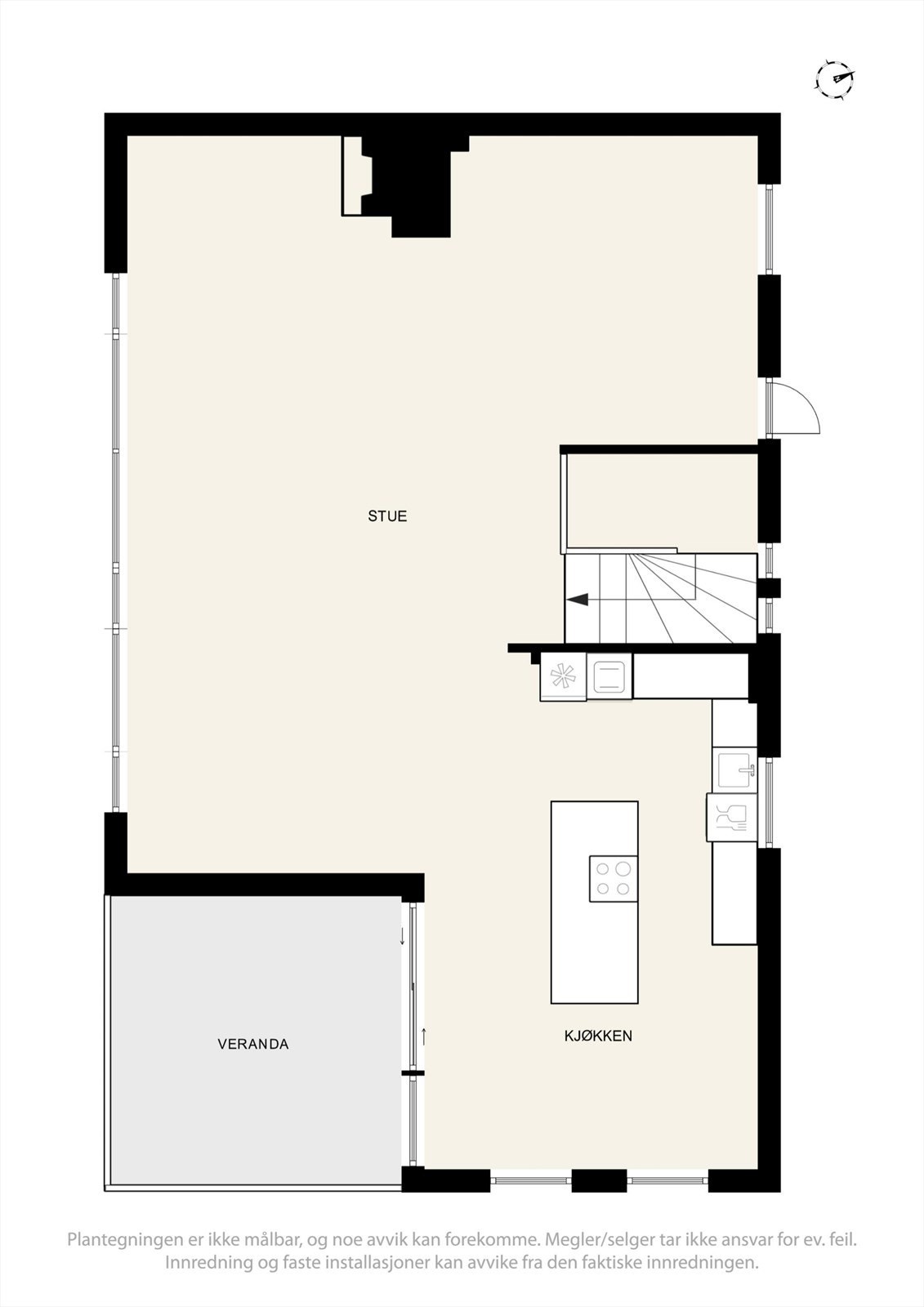 Plantegning 1. etasje Galleribilde