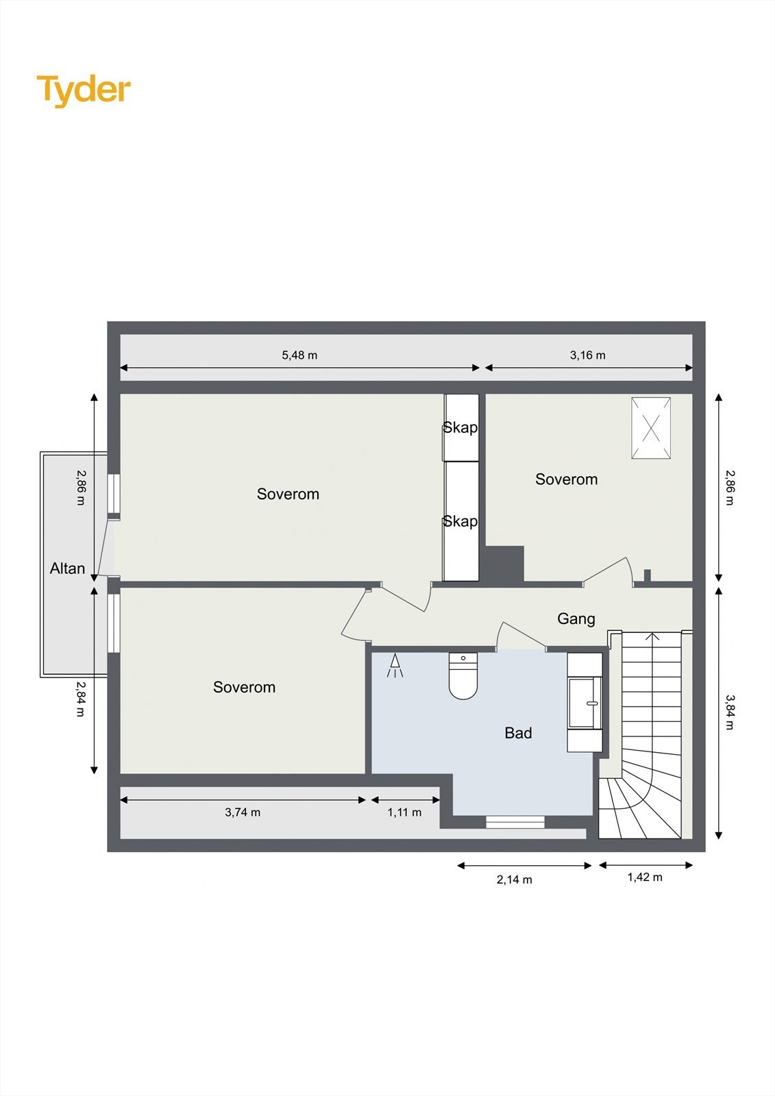 Planskisse 2.etasje Galleribilde