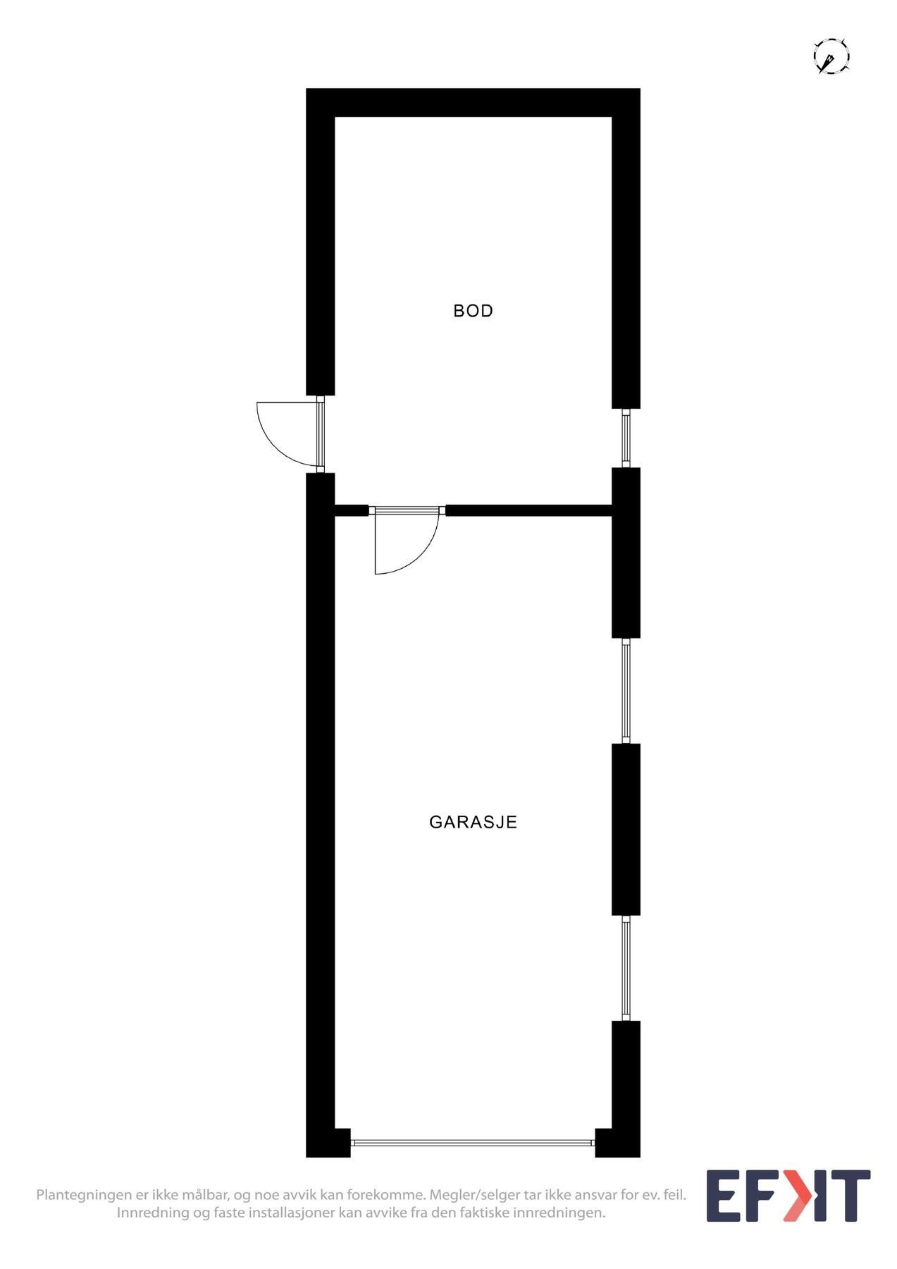 Plantegning av garasje og bod Galleribilde