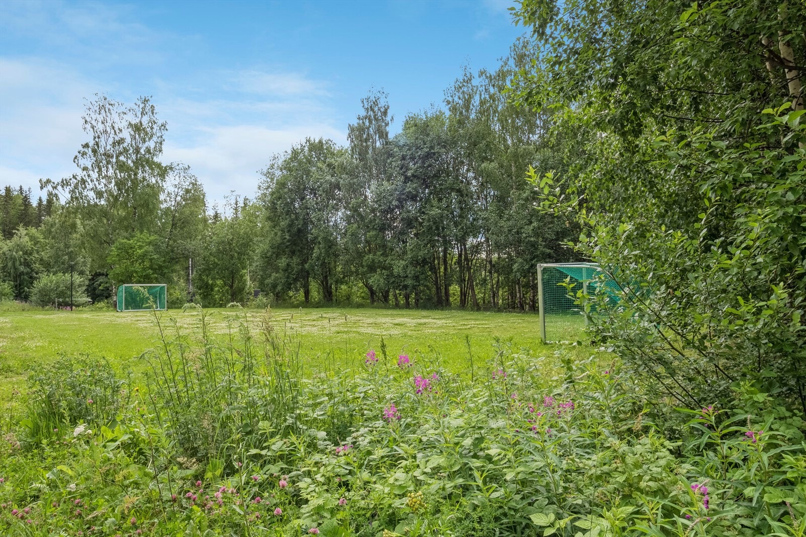 Kun et par minutters gange fra leiligheten ligger Nybu fotballøkke. Galleribilde