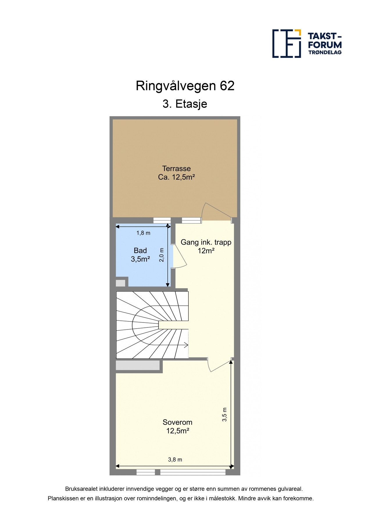 Plantegning 3. etasje. Galleribilde