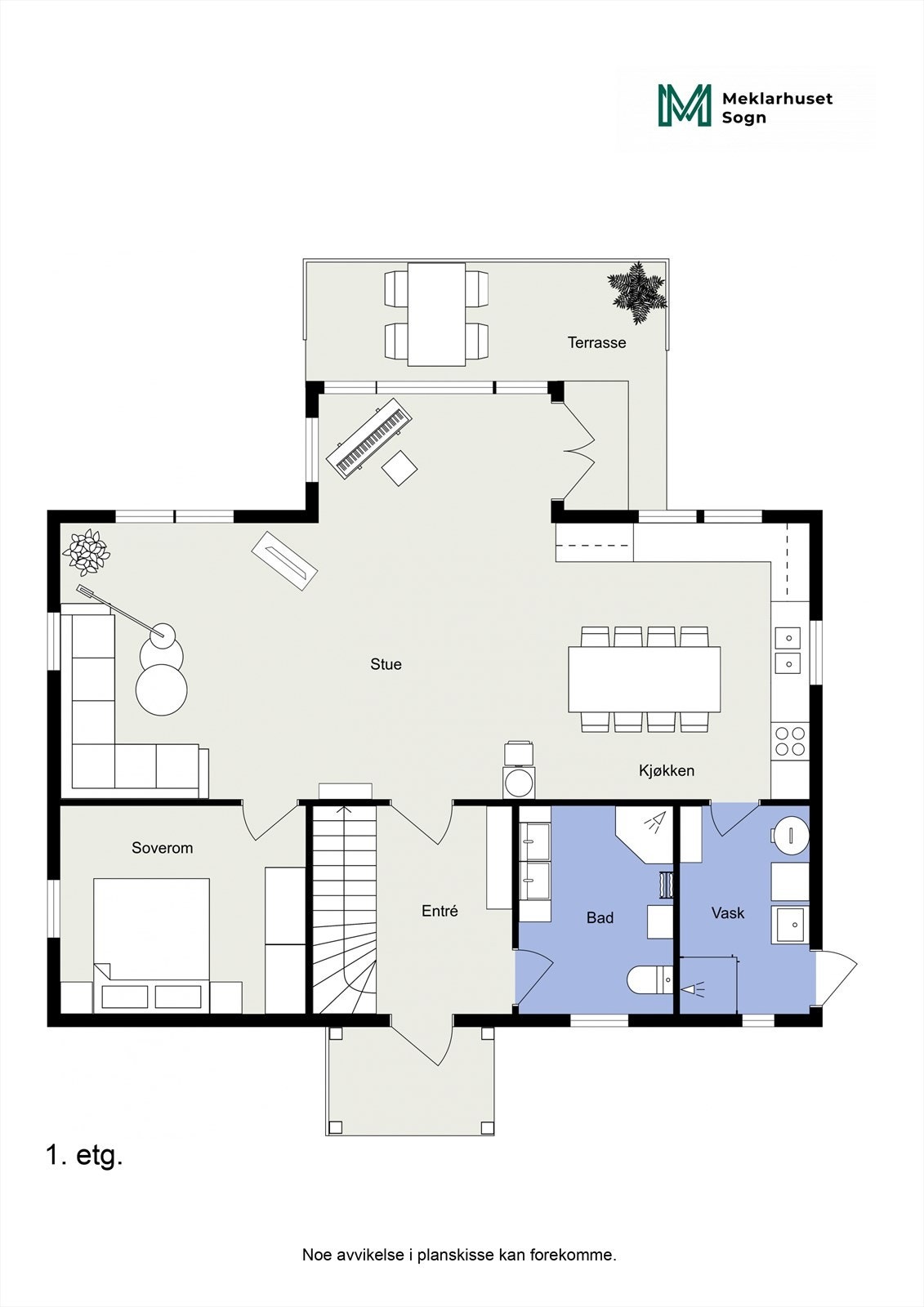 Planteikning 2D 1.etg. Galleribilde
