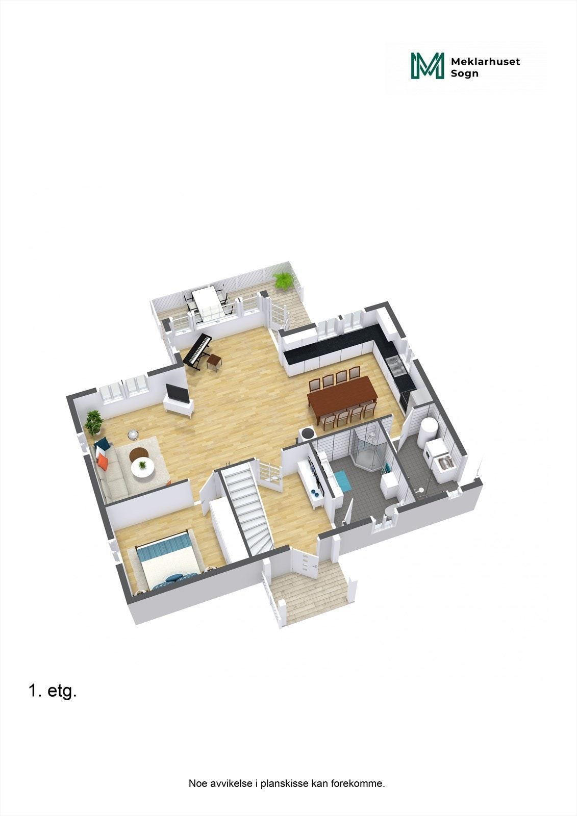 Planteikning 3D 1.etg. Galleribilde