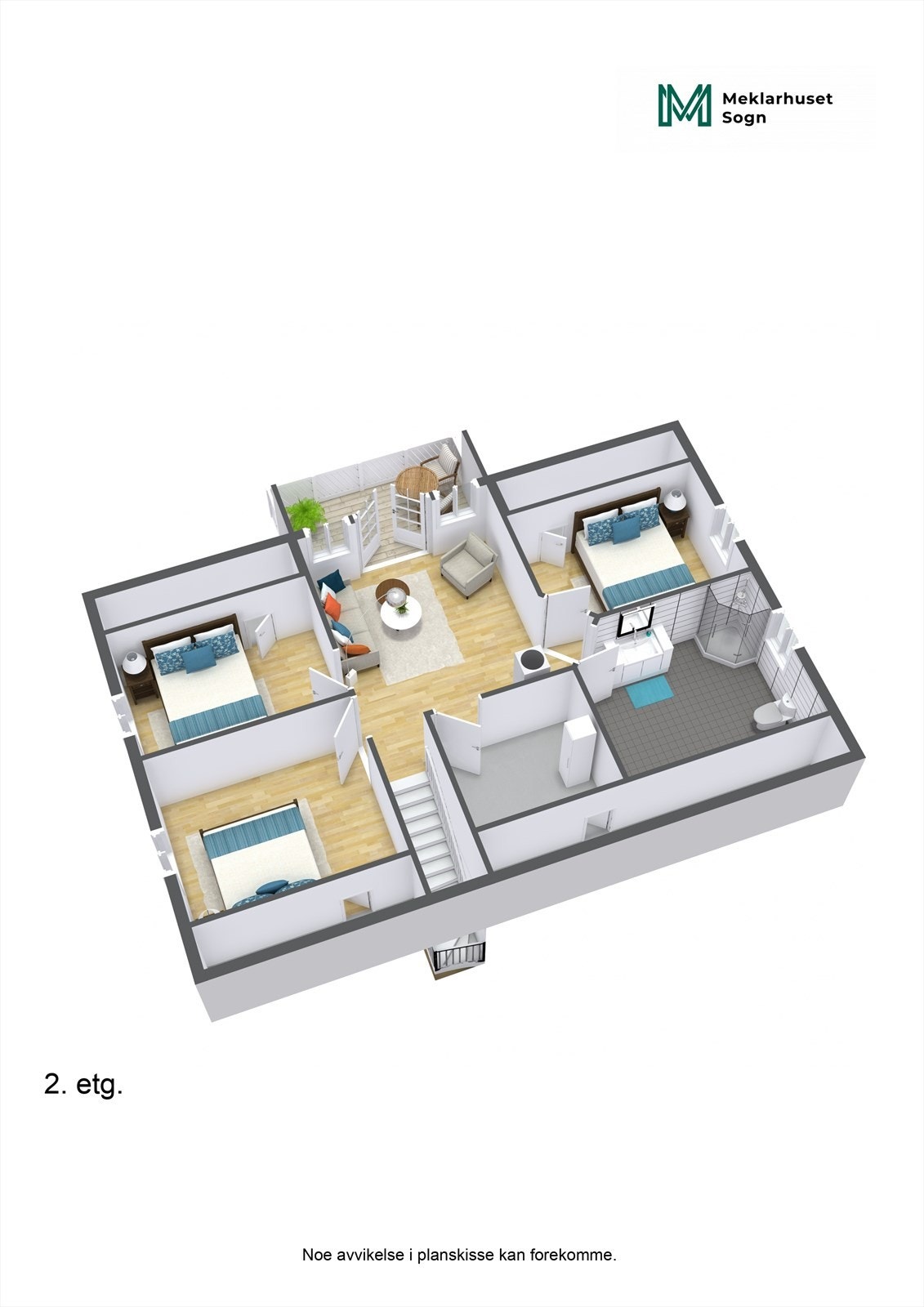 Planteikning 3D 2.etg. Galleribilde