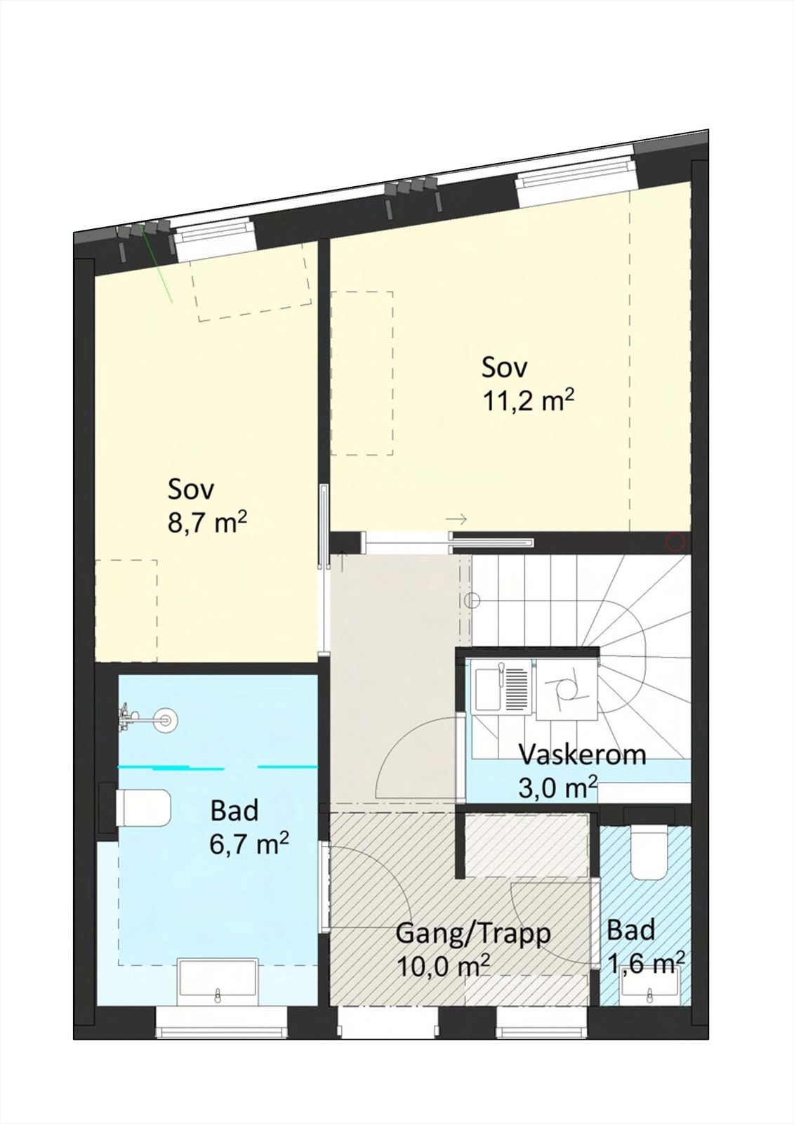 Plantegning 2. etasje Galleribilde