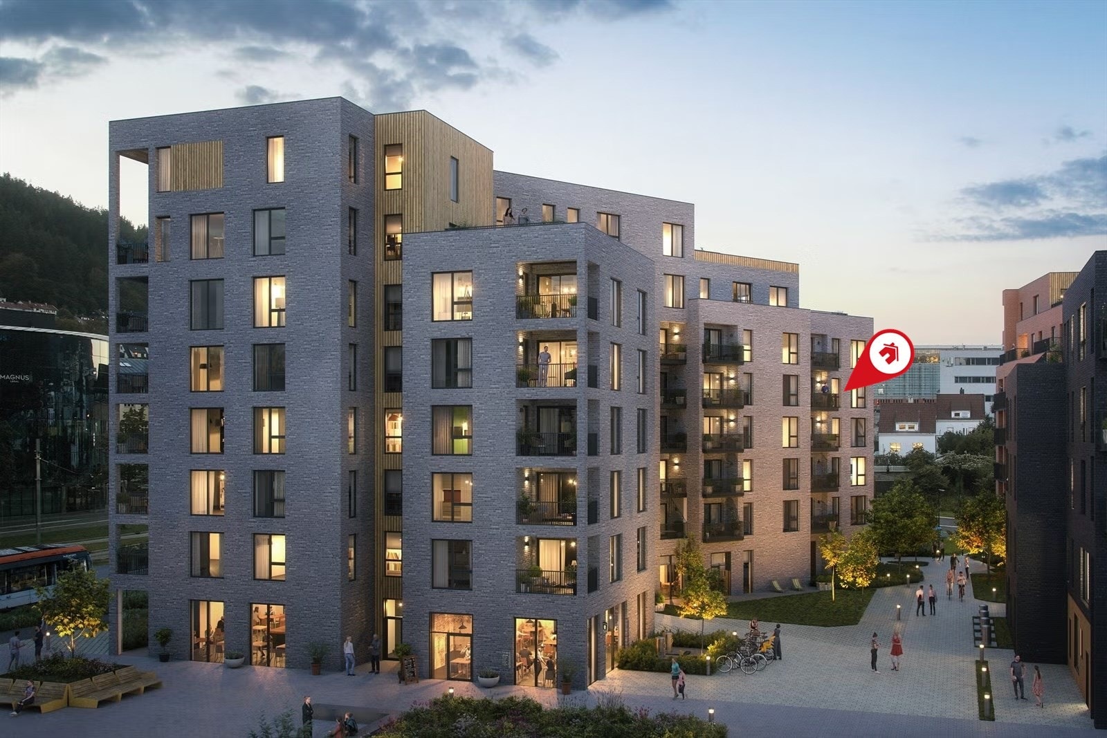 Ypperlig beliggenhet i byggets 5. etasje Galleribilde