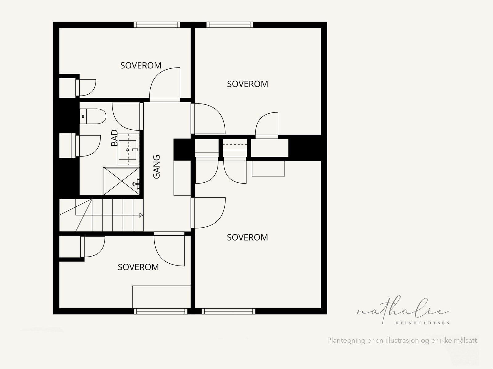 Plantegning loftsetasje Galleribilde