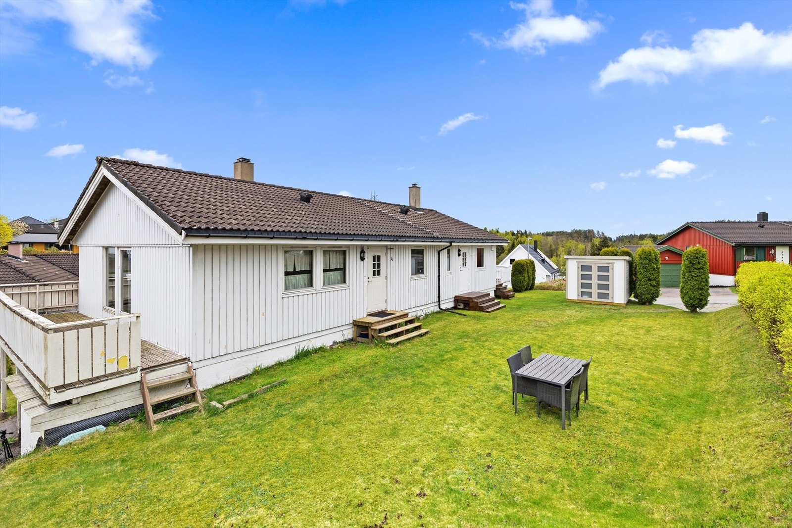 En innholdsrik boligseksjon over to plan med fem soverom og egen hagedel.
Foto: Jørgen Sørebø Galleribilde