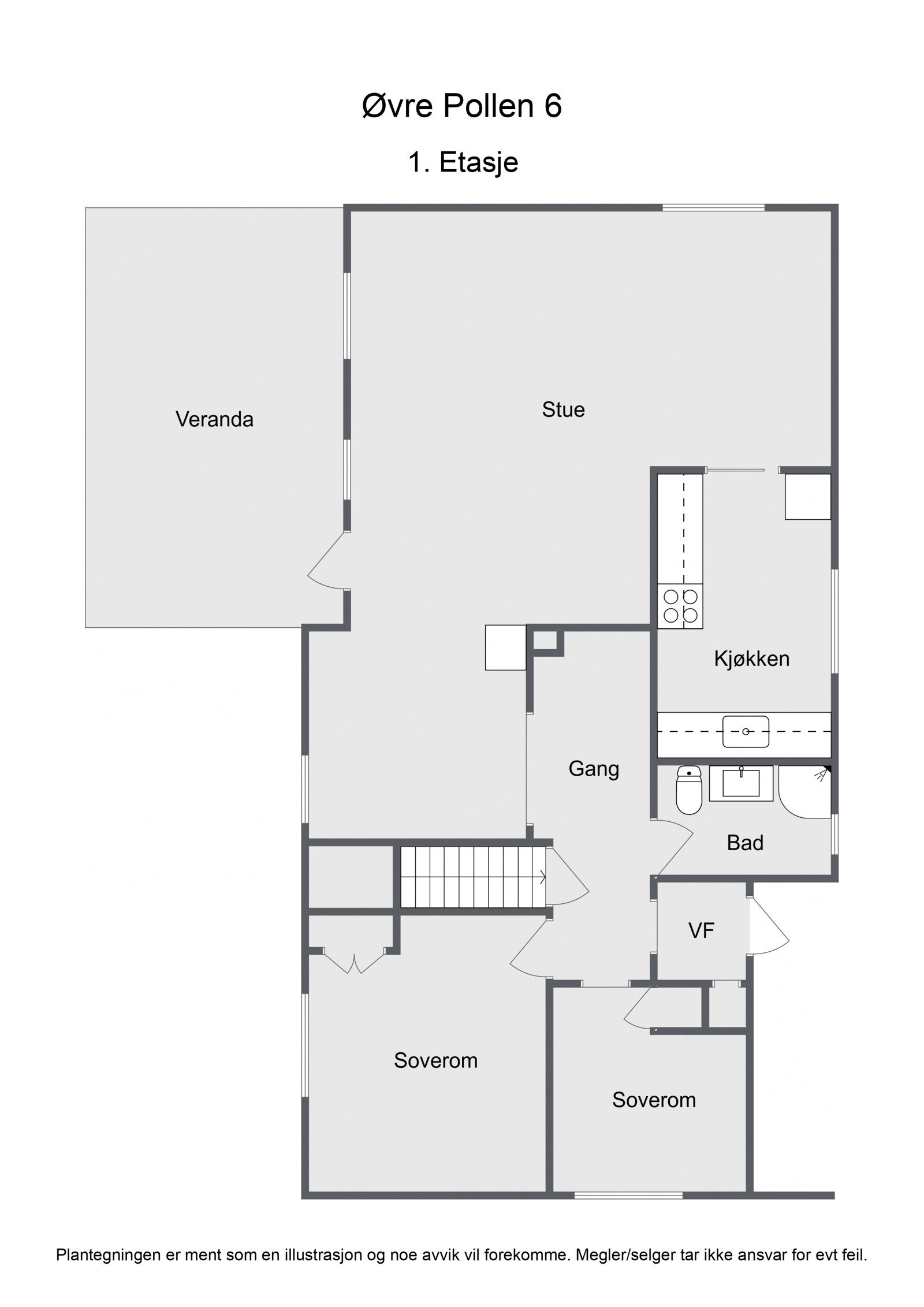 Planskisse 1. etasje Galleribilde