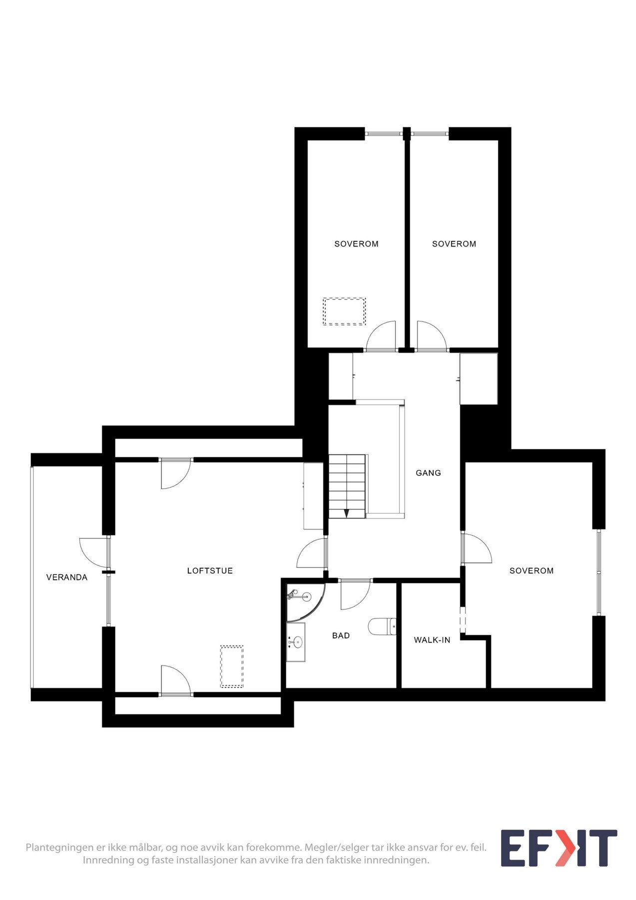 2D Plantegning - Loft. Galleribilde
