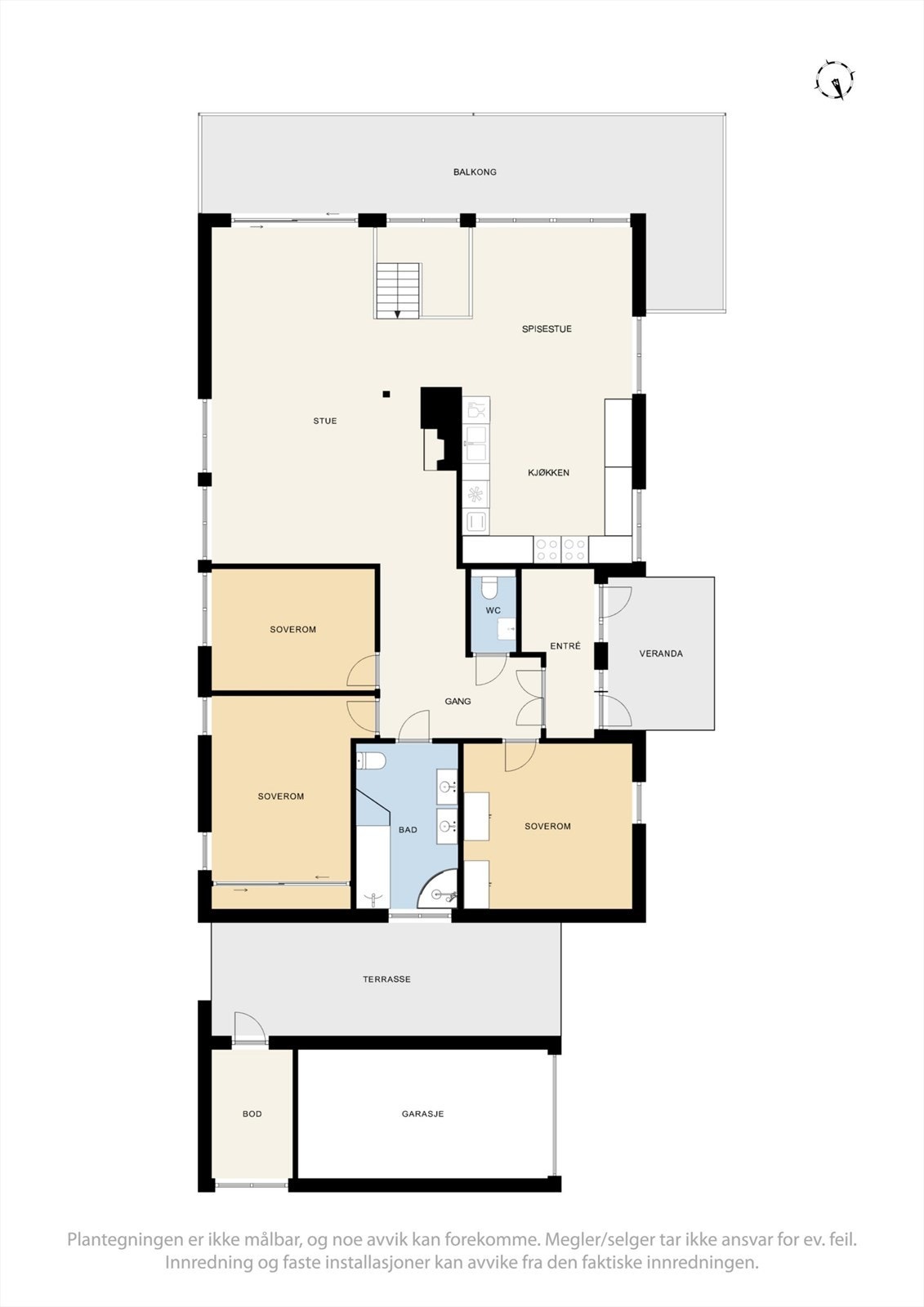 Plantegning 1. etasje Galleribilde