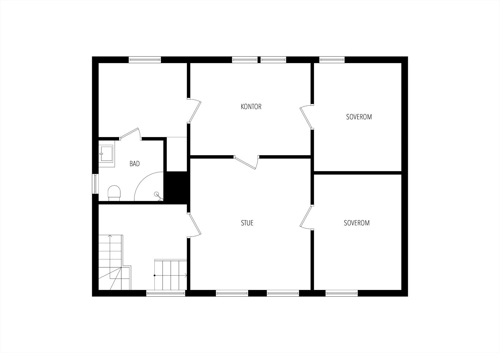 Plantegning 2. etasje Galleribilde