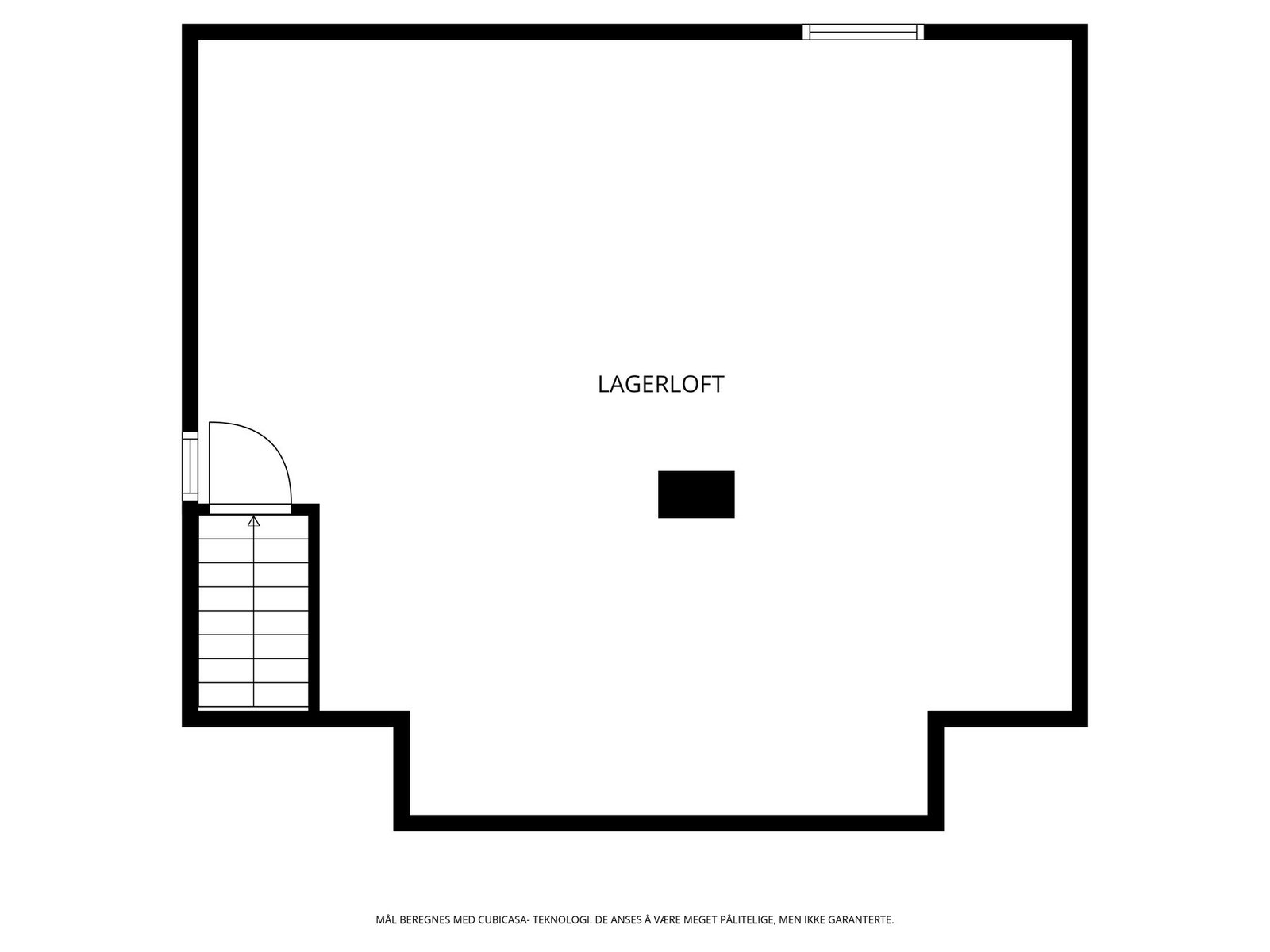 Plantegning, loft - ikke målbar og avvik kan forekomme Galleribilde