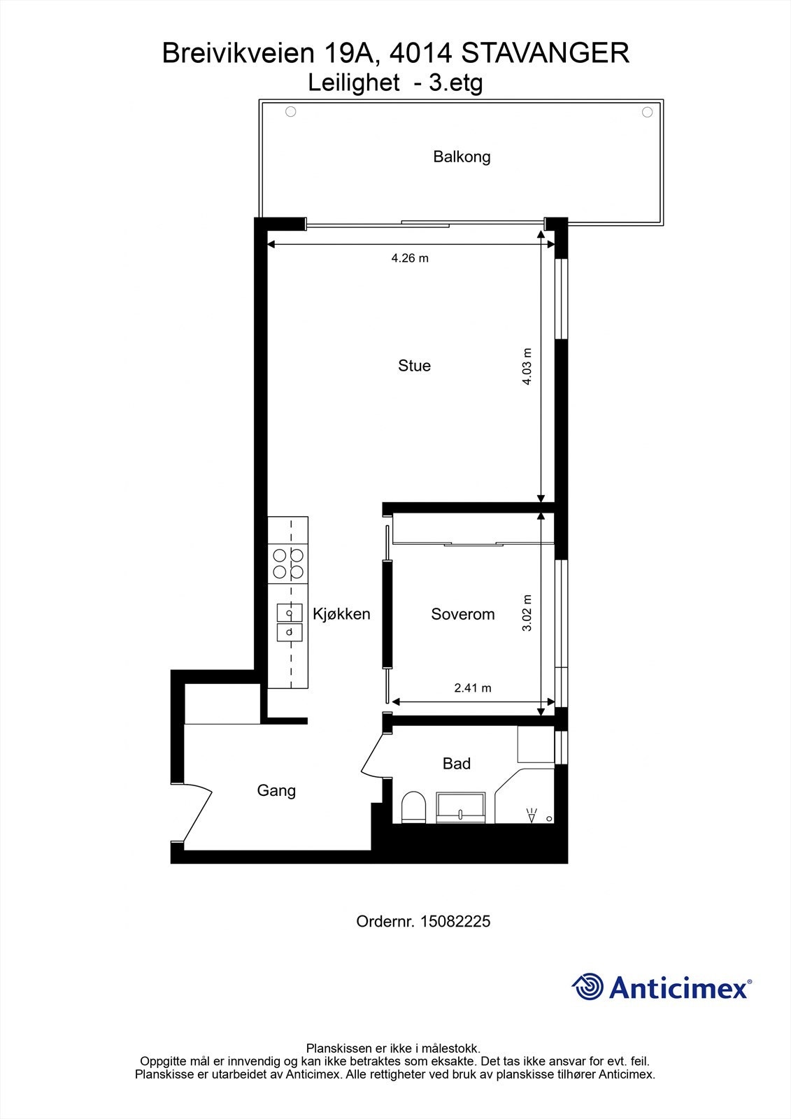 Plantegning 3.etg. Galleribilde