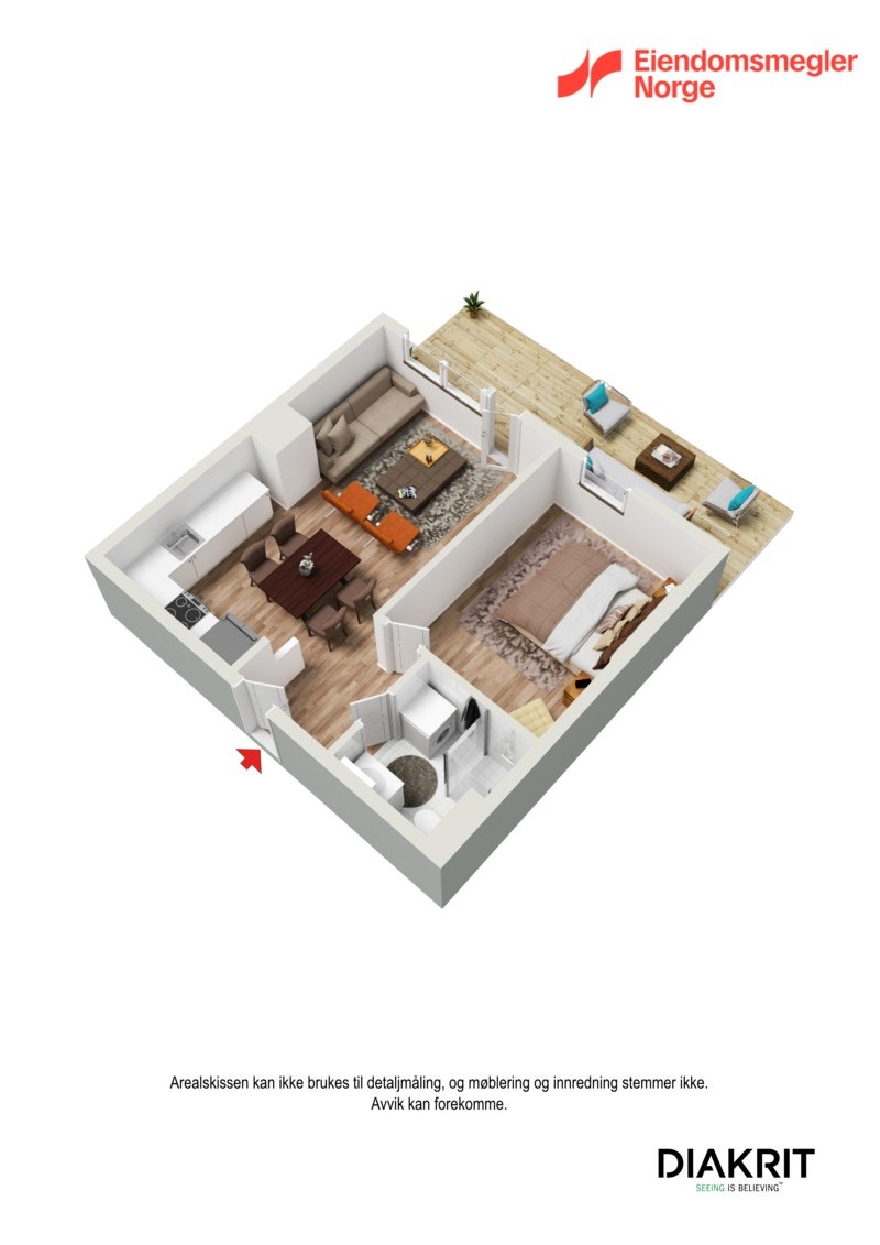 Plantegning 3D. Galleribilde