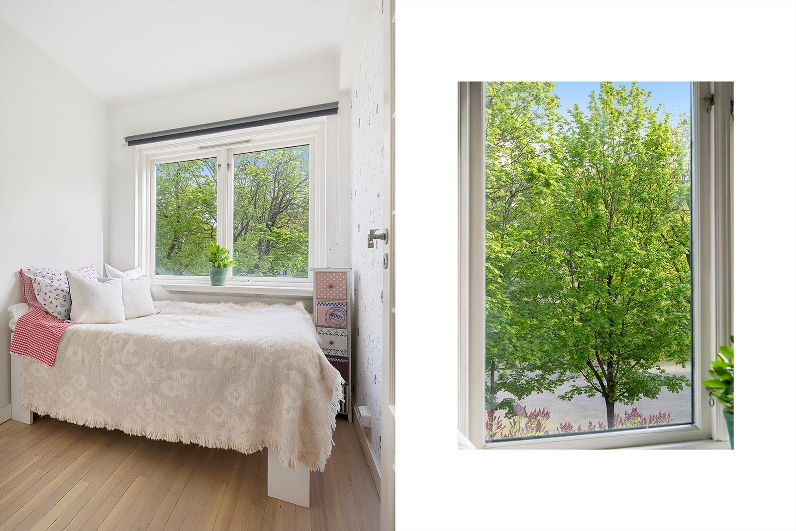 Begge soverom og innredet rom har radiatorer tilknyttet felles varmeanlegg. Galleribilde