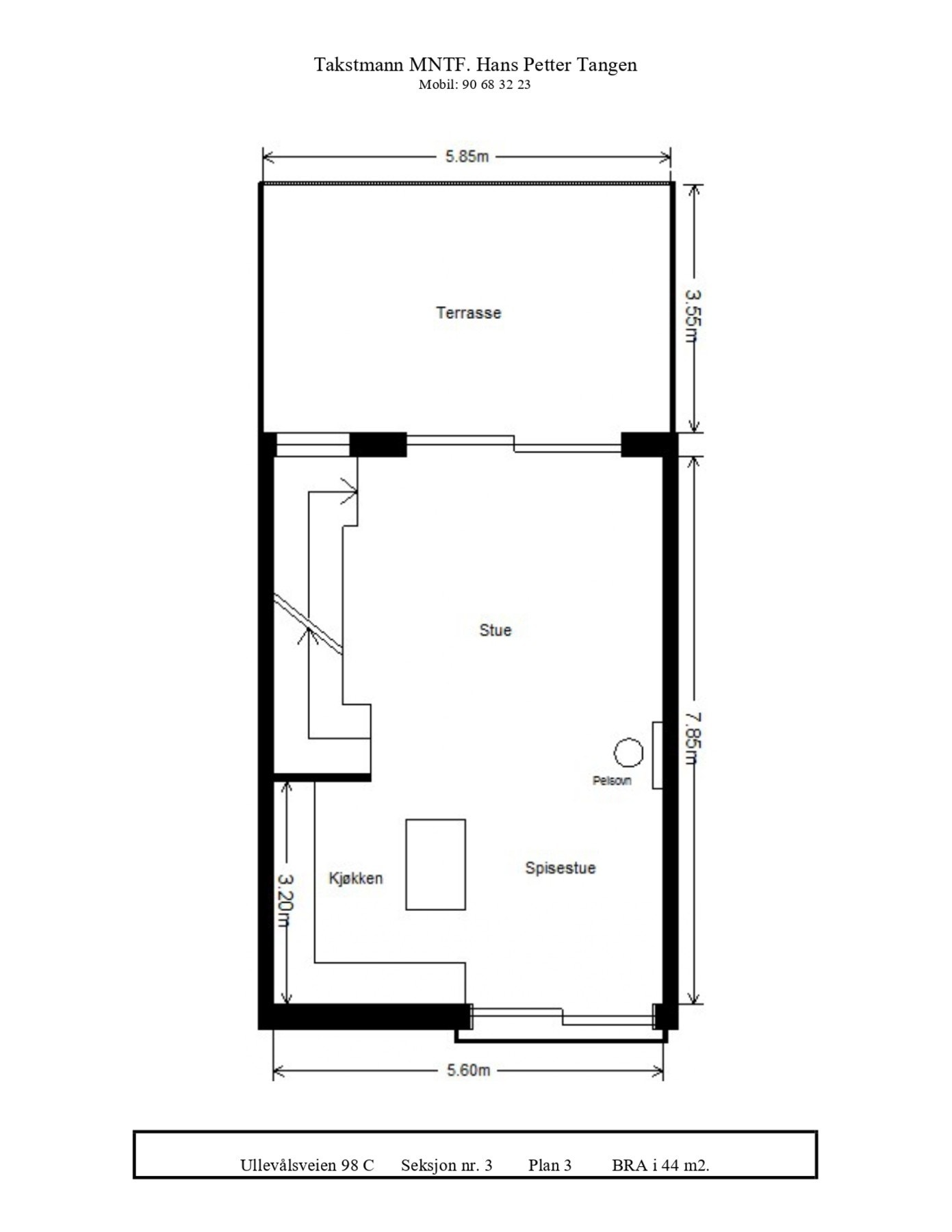 Planløsning 3. etasje Galleribilde