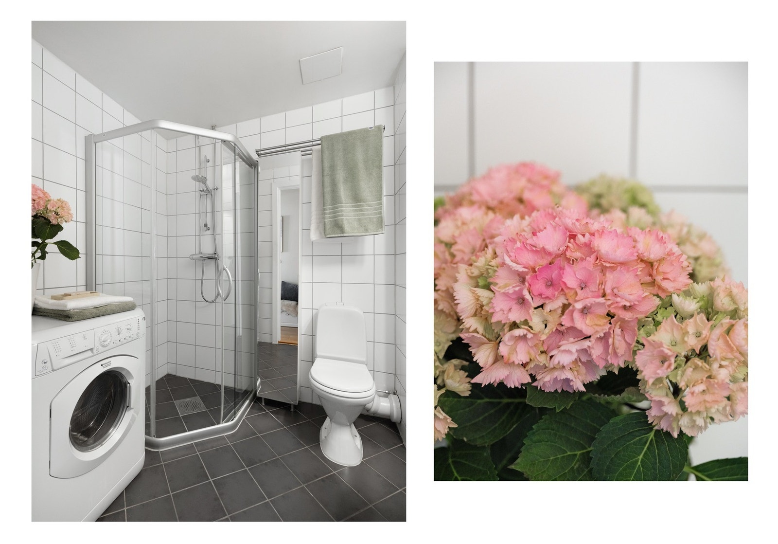 Det er naturligvis varme i gulvet og opplegg til vaskemaskin. Galleribilde