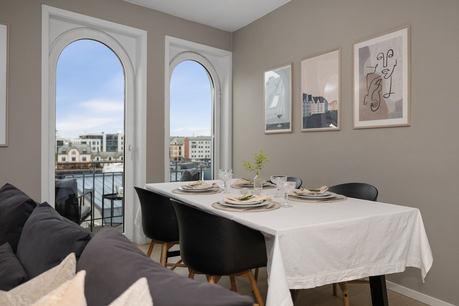 Spisestue med prima utsikt Galleribilde