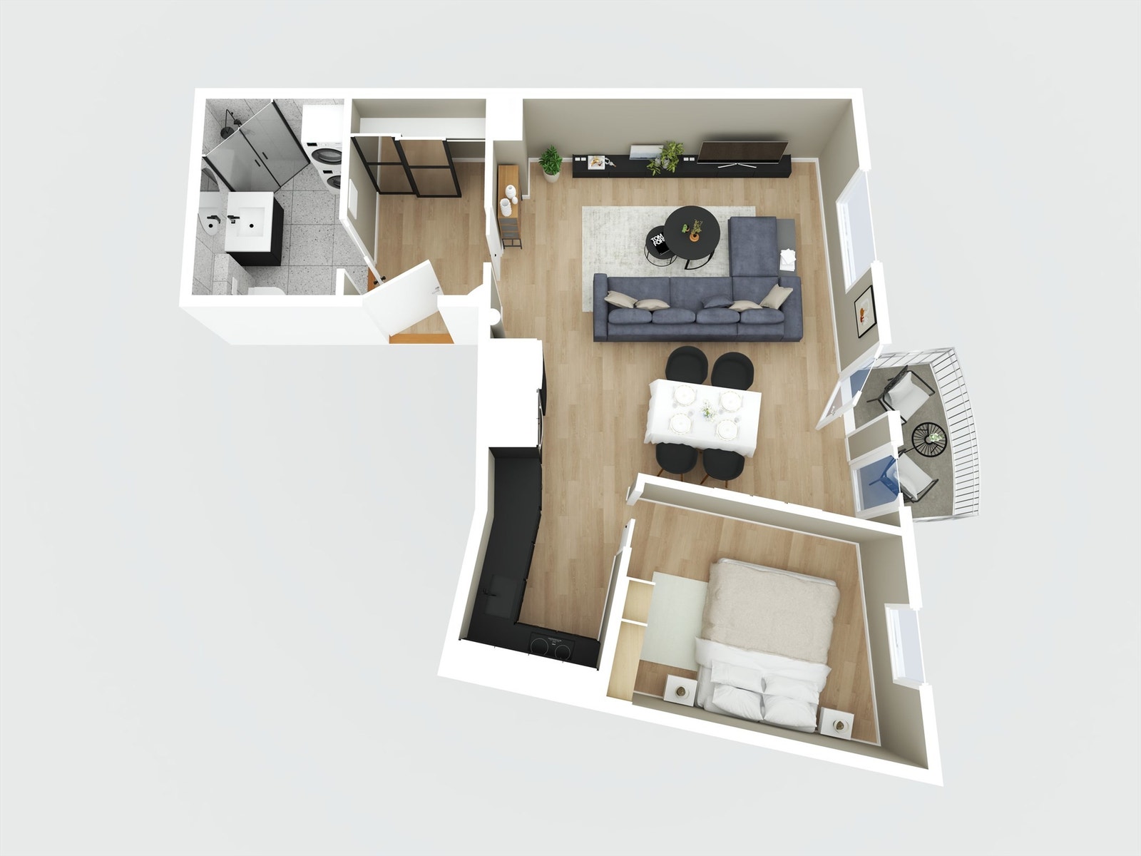 Plantegning 3D Galleribilde
