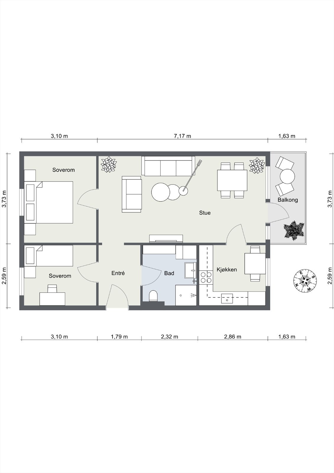 Plantegning Galleribilde