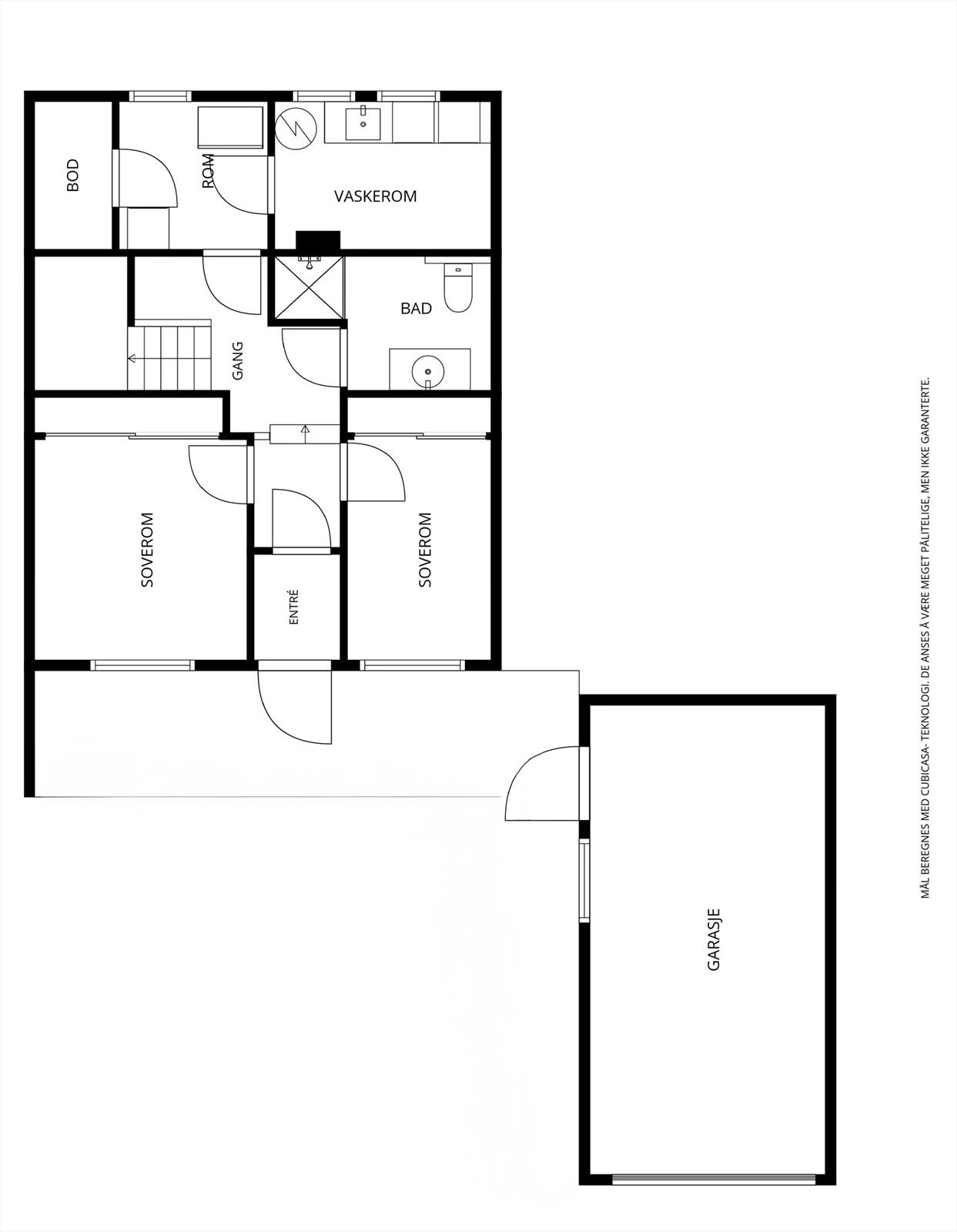 Veiledende skisse av underetasje og garasje. Galleribilde