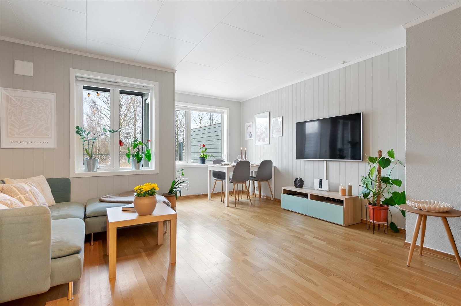 Gode vindusflater slipper inn rikelig med naturlig lys. Galleribilde