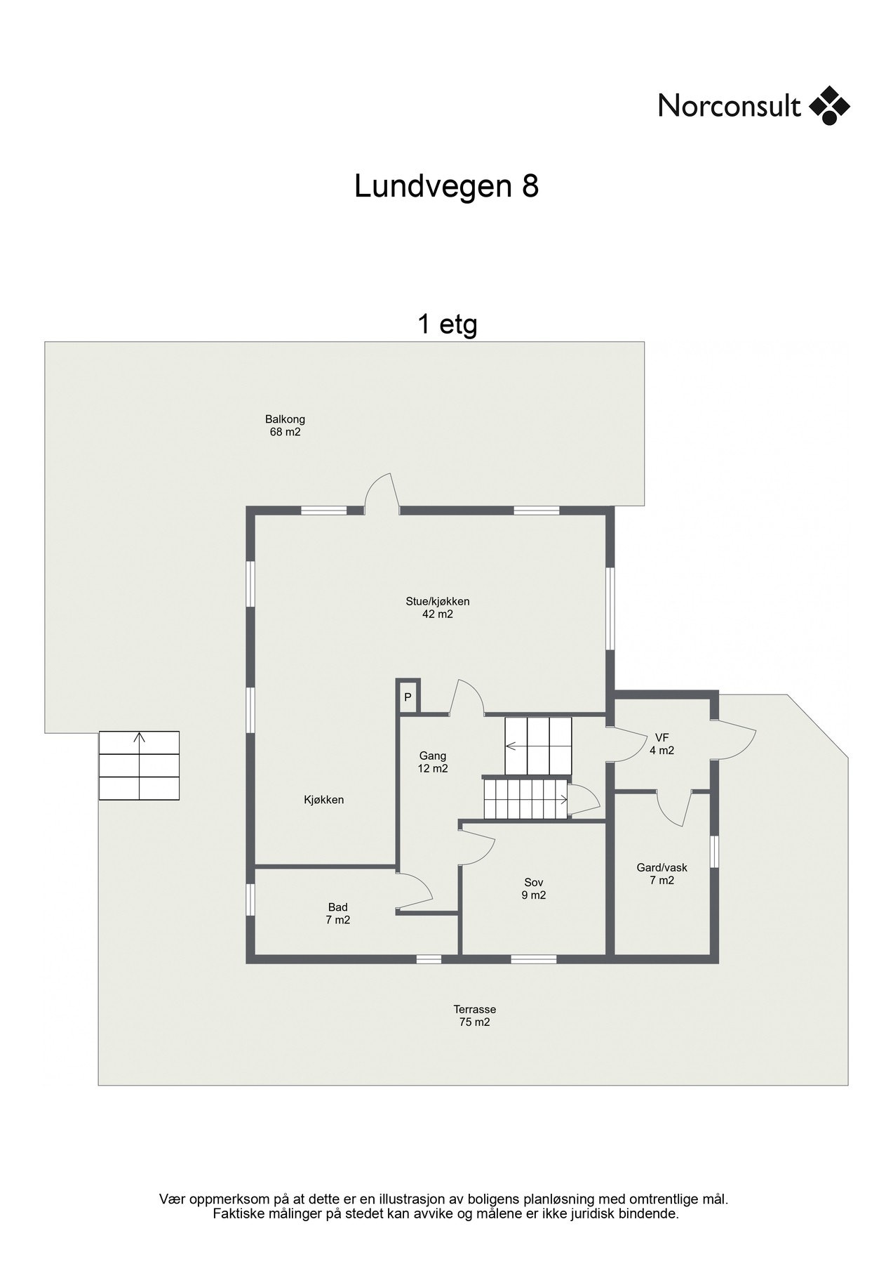 Planskisse 1. etasje. Galleribilde
