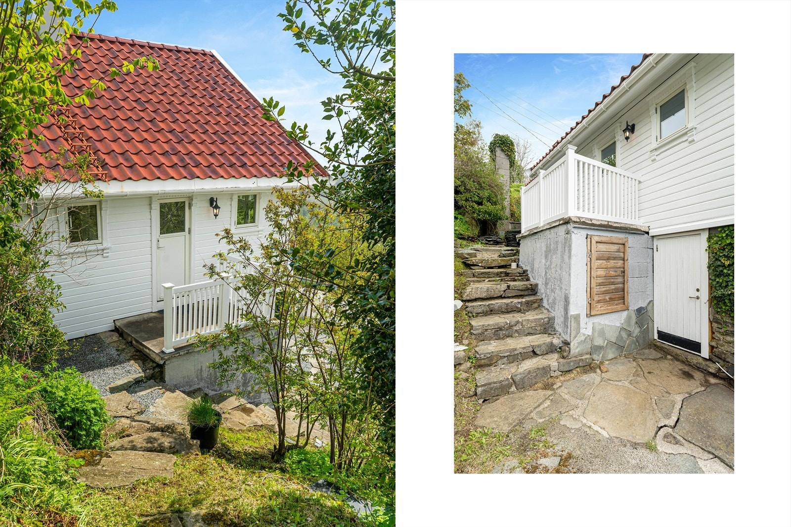 Trapp ned til underetasjen som har praktisk bod Galleribilde