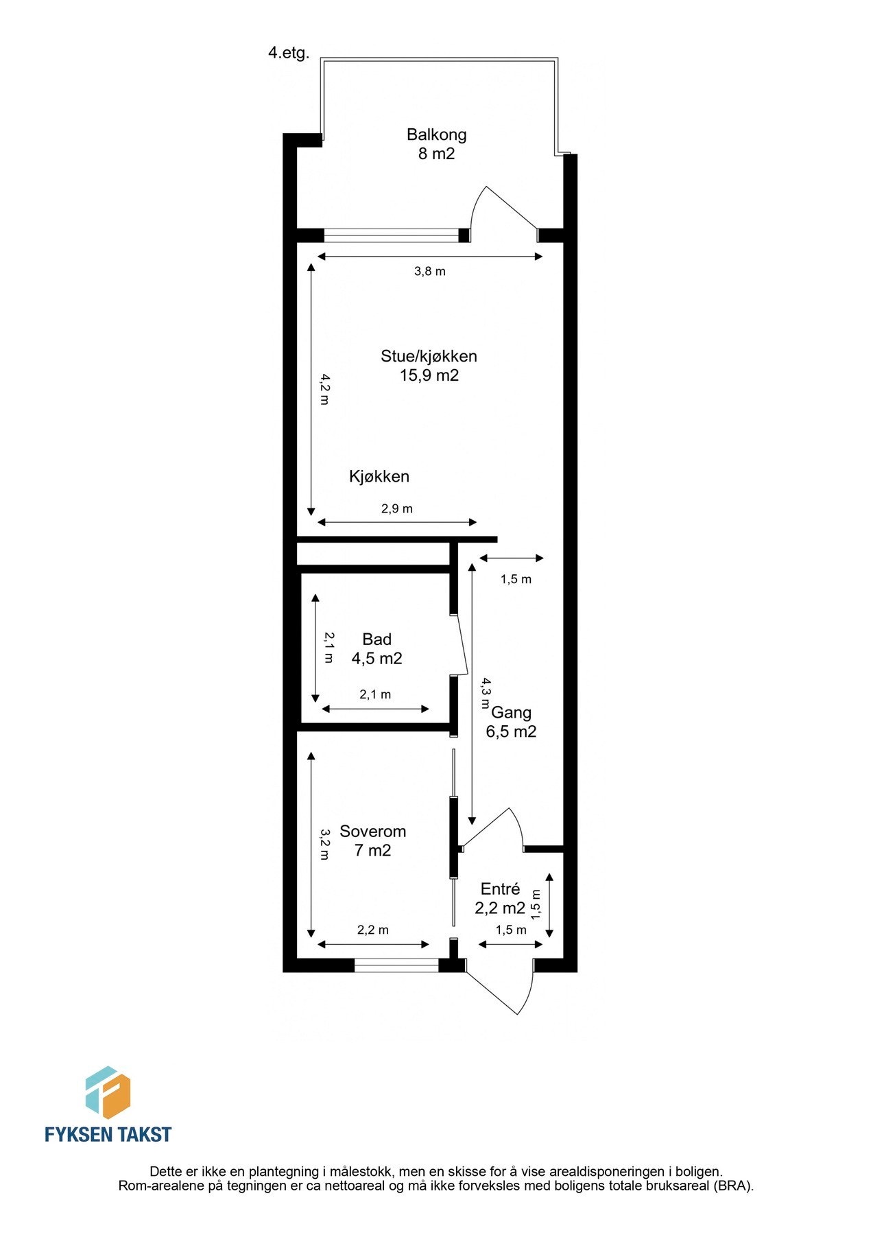 Målsatt planskisse. Galleribilde