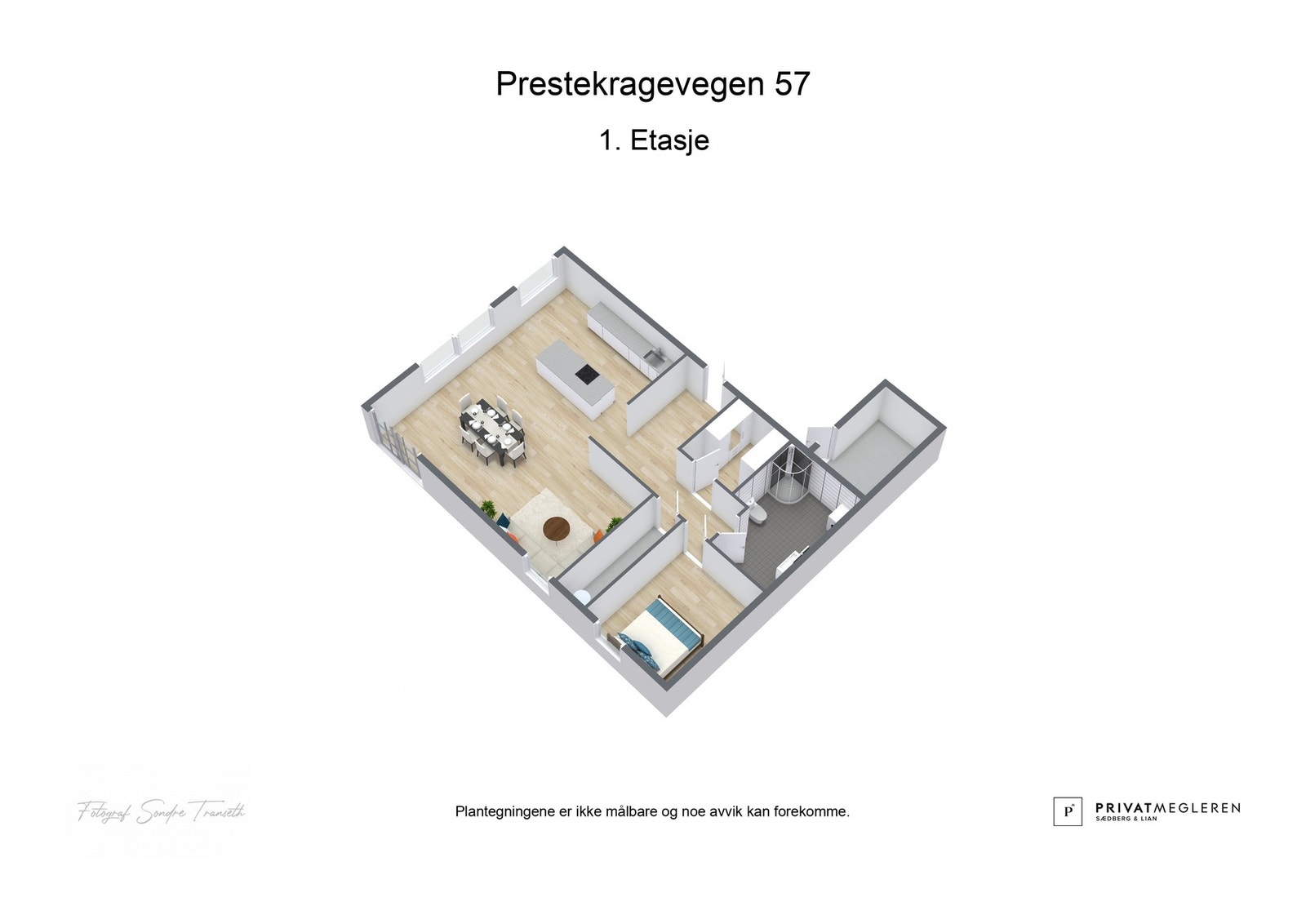 Plantegning 1. etasje - ikke målsatt, kun en illustrasjon. Galleribilde