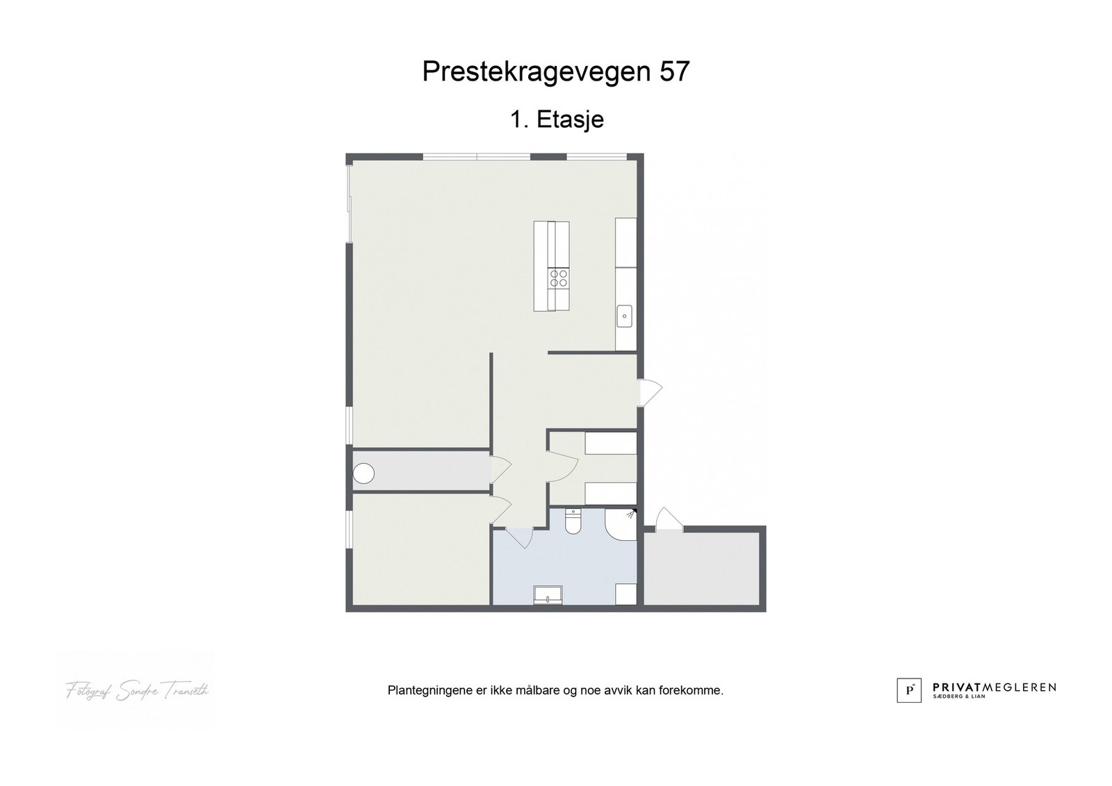 Plantegning 1. etasje - ikke målsatt, kun en illustrasjon. Galleribilde