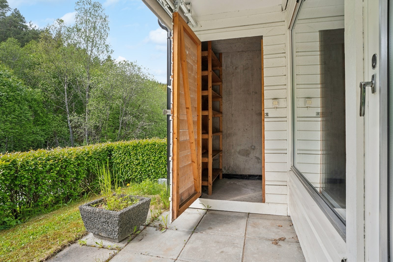 Utvendig bod for ekstra lagringsplass. Galleribilde