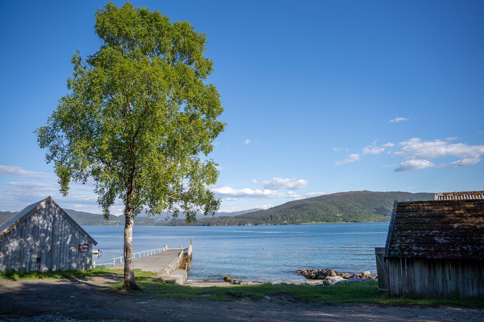 Utsikt fra nausttomta, som ligger i gangavstand fra eiendommen. Galleribilde