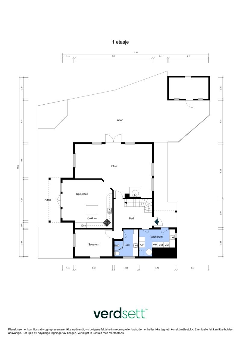 - Plantegning 1.etg - Galleribilde