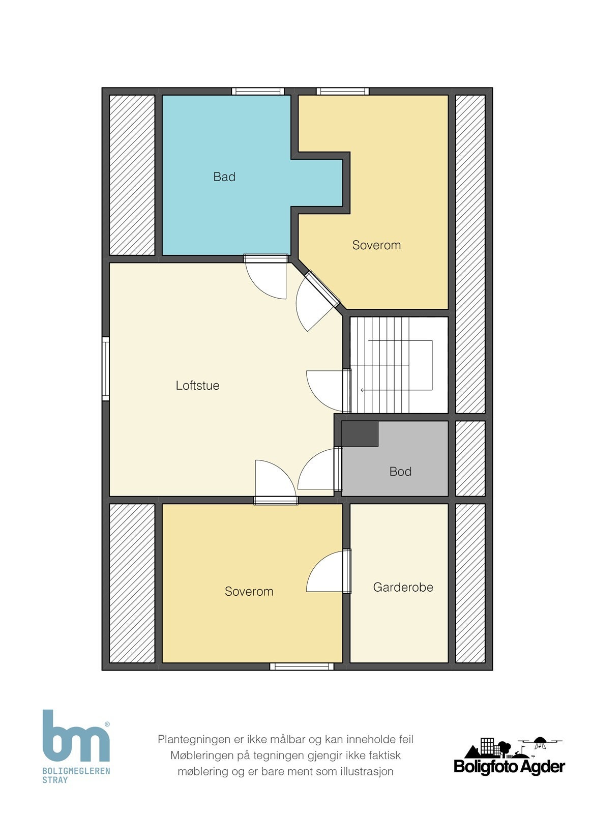Planskisse - loftsetasje Galleribilde
