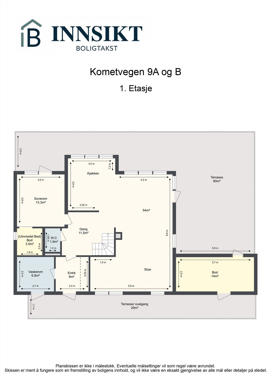 Planskisse 1. etasje Galleribilde