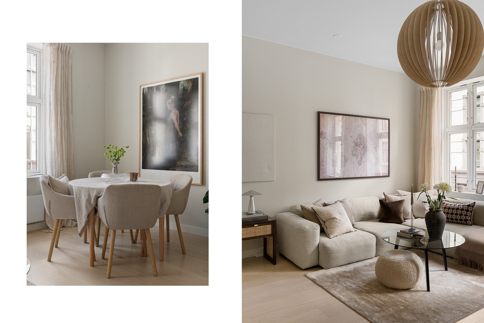Her får du klassiske kvaliteter som generøs himlingshøyde (nesten tre meter), store vinduer med dype karmer og rosett. Galleribilde
