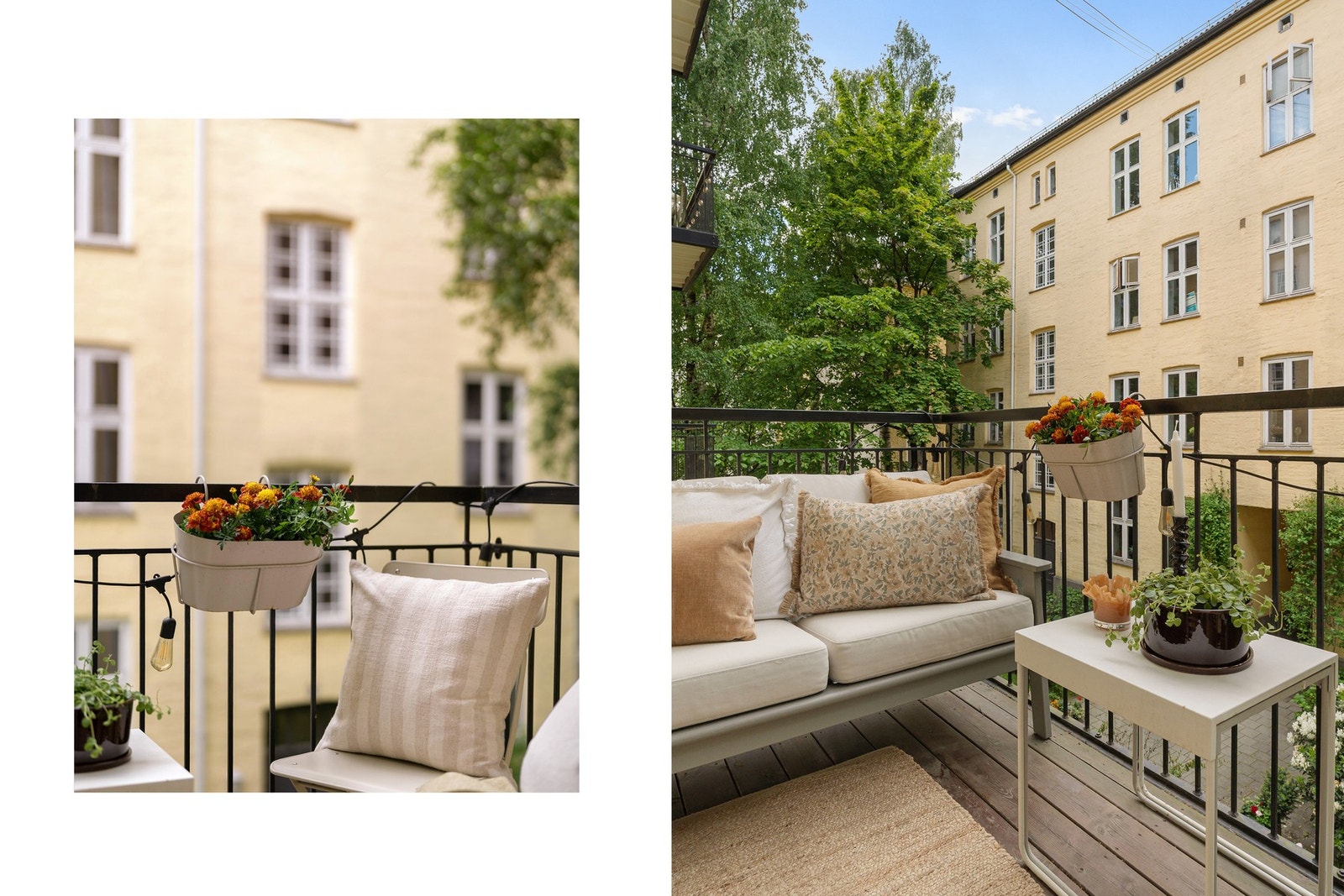Selgers ord: På vår- og sommerstid har balkongen og bakgården vært en stor favoritt for oss. Galleribilde
