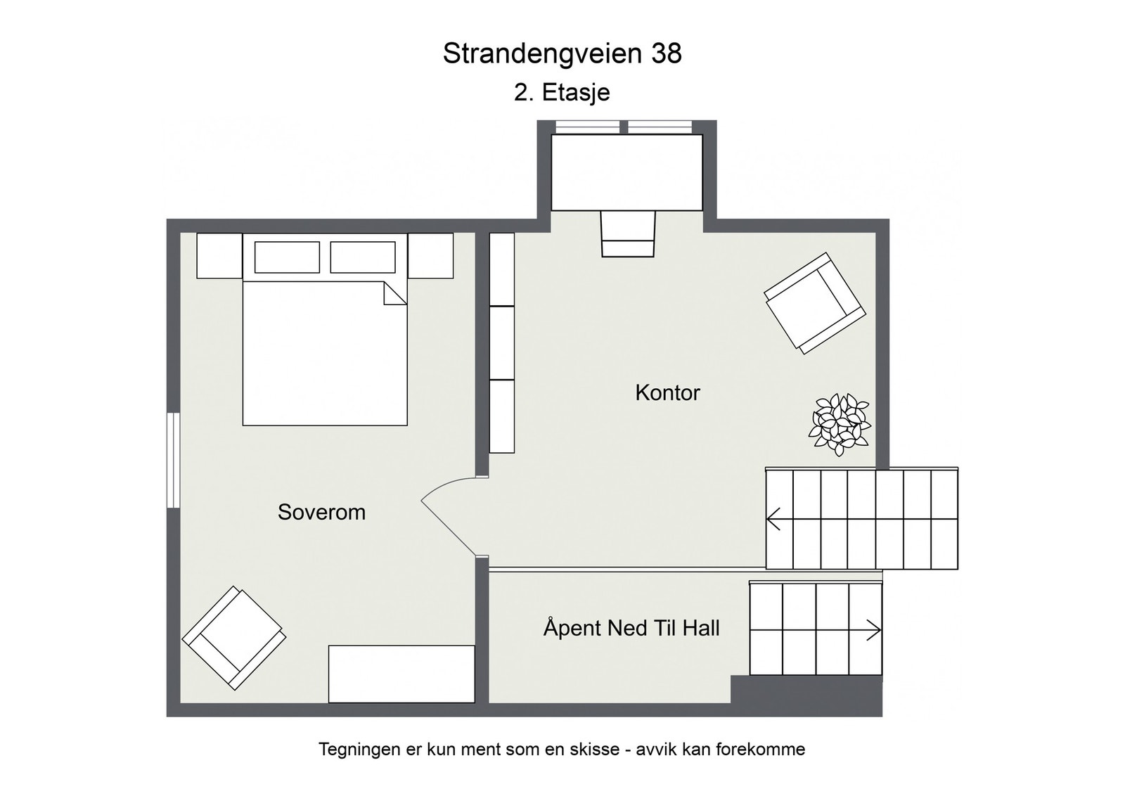 Plantegning 2. etasje Galleribilde